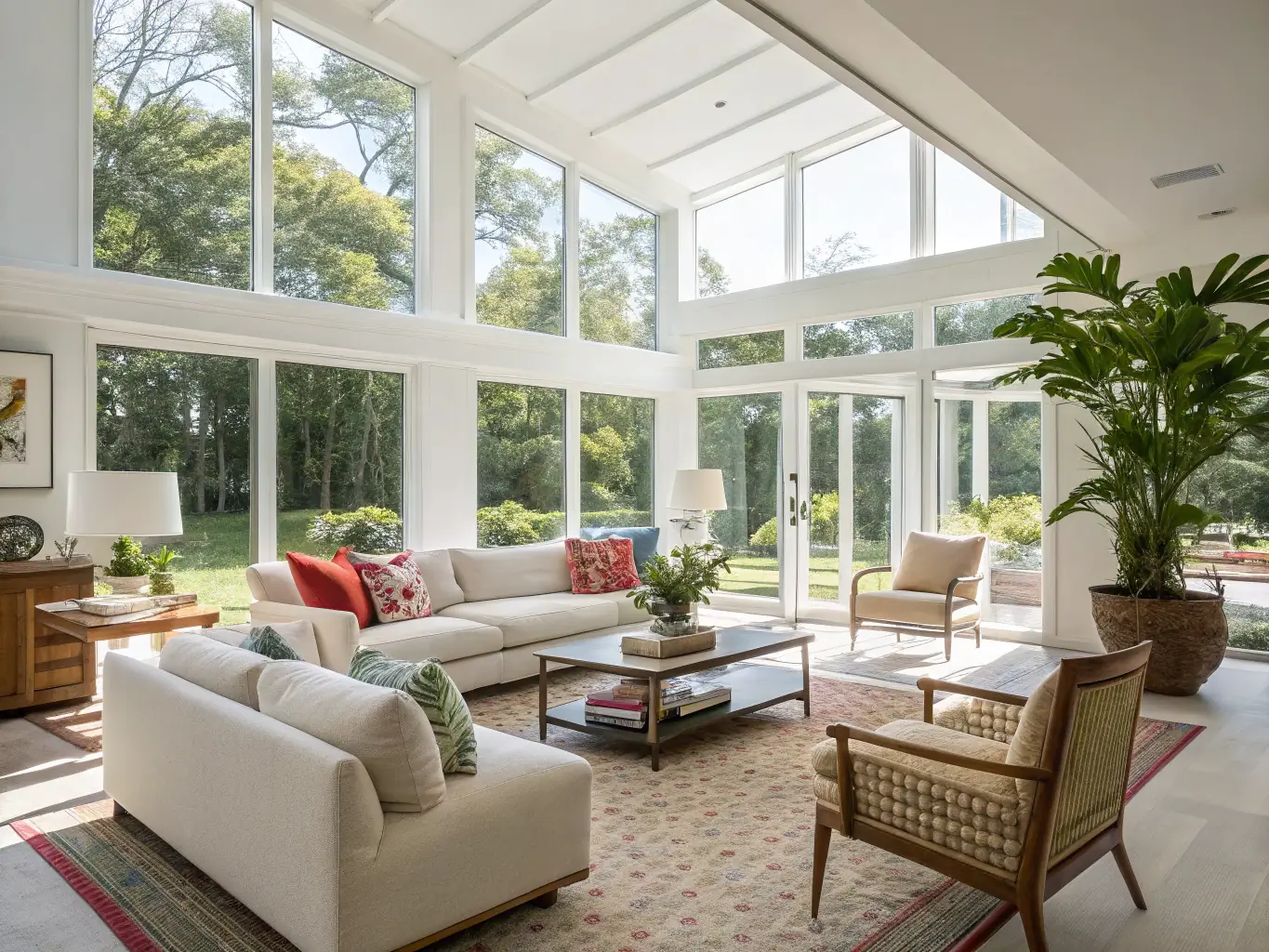 A clean, modern home interior with visible air ducts, showcasing the importance of residential air duct cleaning for healthy living.